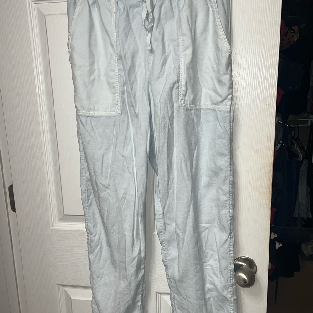 Billabong Light Blue Cargo Pants Straight-Leg Design